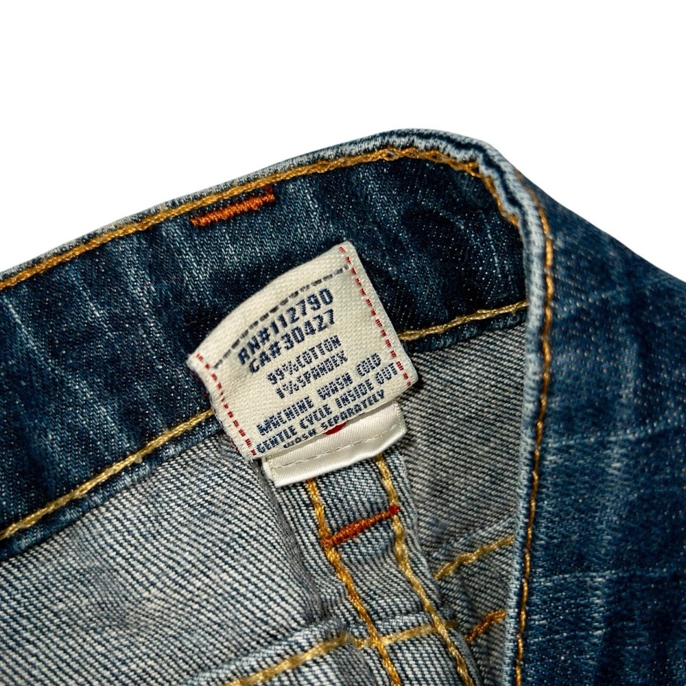 True Religion Billy Straight Jeans Womens Size 27 Western Rodeo School Denim - Picture 12 of 14